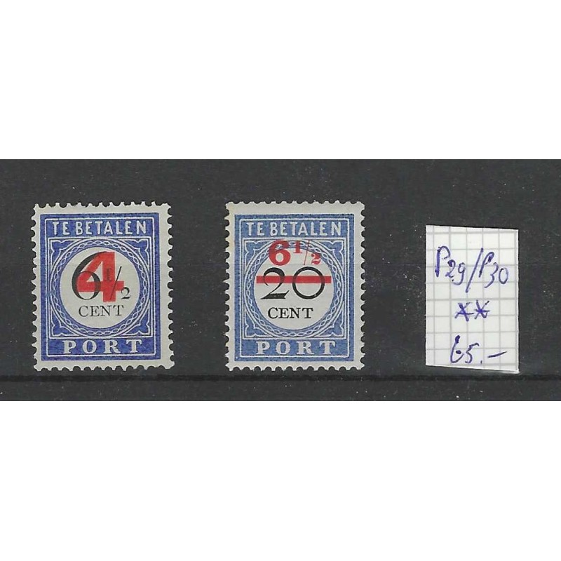 Nederland P29/30  Port serie  MNH/postfris  CV 65 €