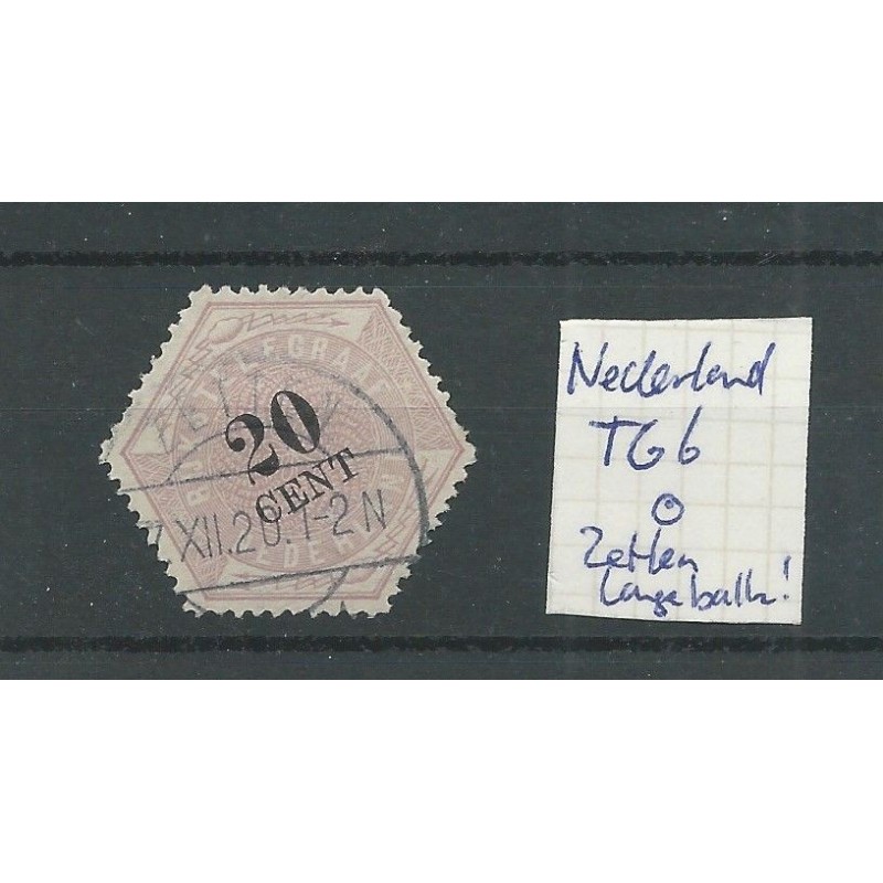 Nederland TG6  "ZETTEN 1920" langebalk stempel VFU/gebr CV  ?? €