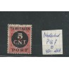 Netherlands P66F KOP-staande overprint  VFU/used CV  450 € Certificate Vleeming
