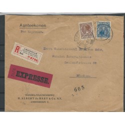 Netherlands 156, 196 on Registered EXPRESS cover  CV  500+ € Certificate VLeeming