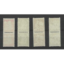 Netherlands R86-89 Syncopated perforation  vertical pair MNH CV 202 €