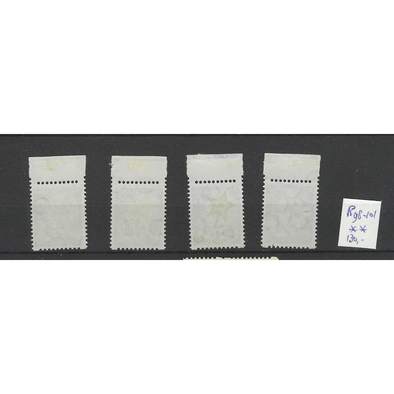 Netherlands R98-101 Syncopated perforation  with sheet margin MNH CV 130 €