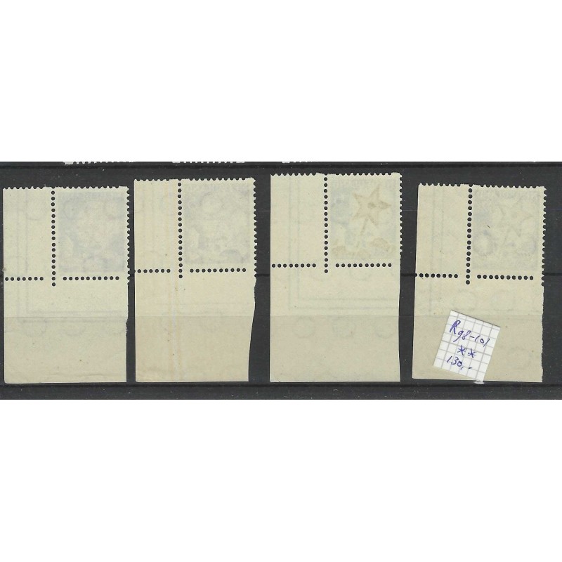 Netherlands R98-101 Syncopated perforation  with sheet margin MNH CV 130 €