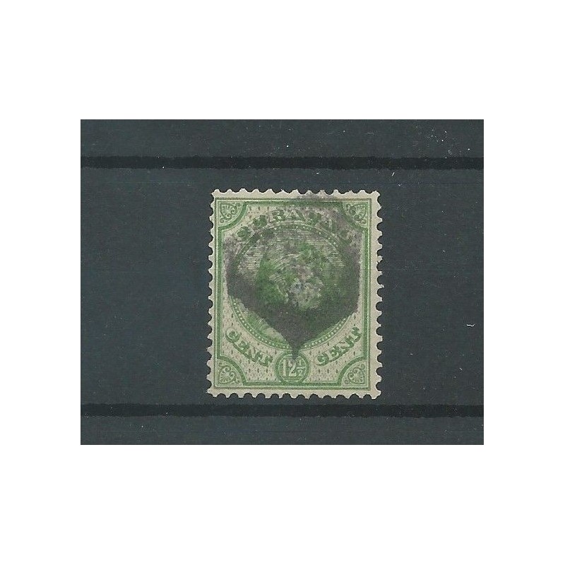 Curacao 20 Wilhelmina  STEMPEL  VFU/gebr  CV  ??€