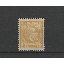 Dutch East Indies 7F  Willem III 1870 donkergeel MH/unused CV 80 €