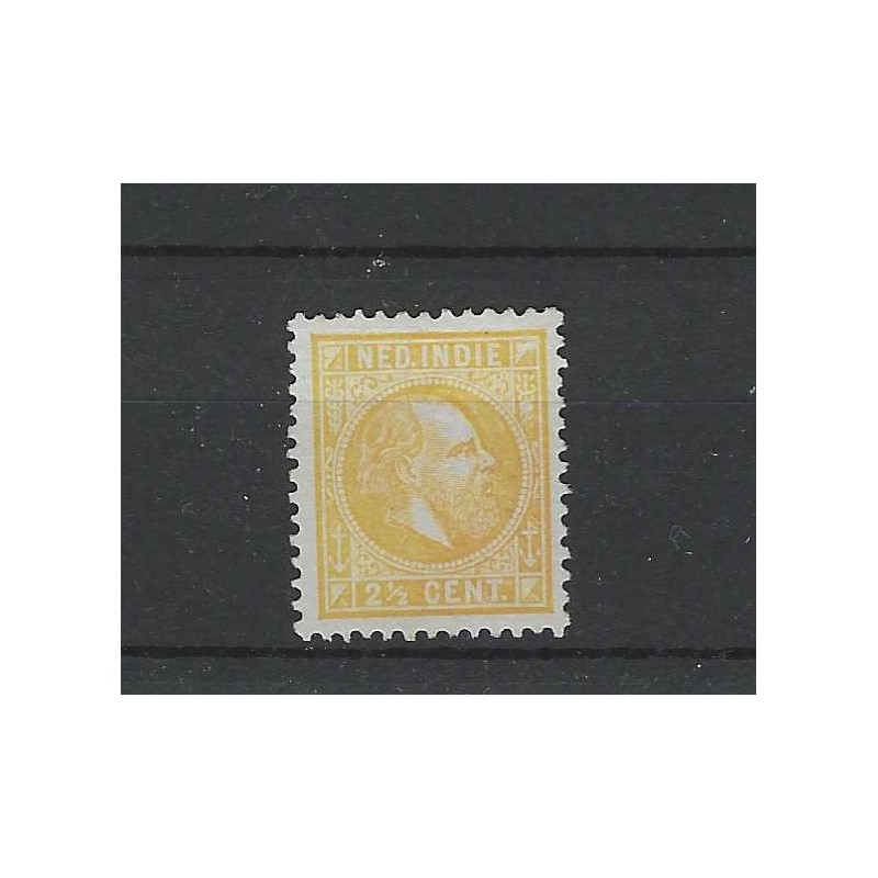 Dutch East Indies 7F  Willem III 1870 lichtgeel MH/unused CV 80 €