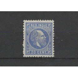 Dutch East Indies 12F  Willem III 1870 MH/unused CV 180 €