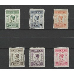 Dutch East Indies 129-134  Wilhelmina MH/unused CV 75 €