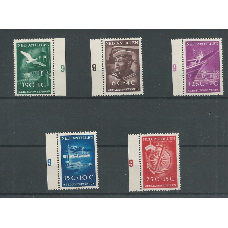Ned. Antillen  239-243 Zeemanswelvaren MNH  CV 75 €