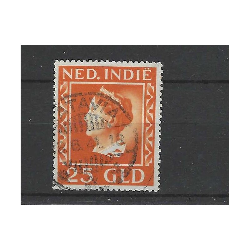 Ned. Indie 289 Wilhelmina 25GldVFU/gebr  CV 200 €