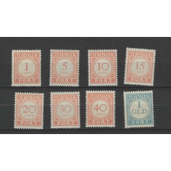 Dutch East Indies P41-48  Postage due 1941 Indische druk MNH CV 36 €