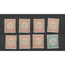 Ned. Indie P41-48  Port 1941 Indische druk MNH/postfris CV 36 €