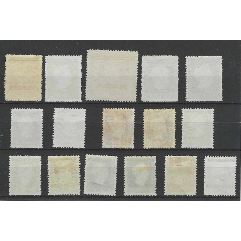 Dutch East Indies / Indonesie 351-361 Provisional issue  VFU/used  CV 125 €