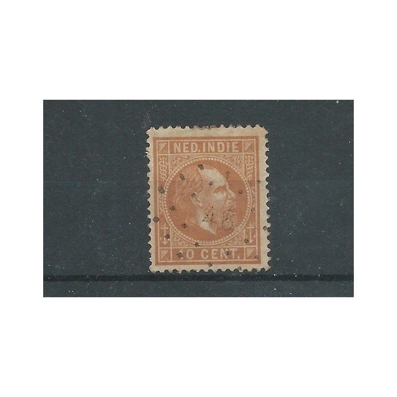 Ned. Indie 9D met puntstempel 46  VFU/gebr  CV 3 €