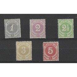Curaçao 13-17 Numeral MH/unused CV 50 €