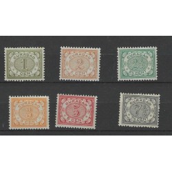 Curaçao 29-34 Numeral MH/unused CV 100 €