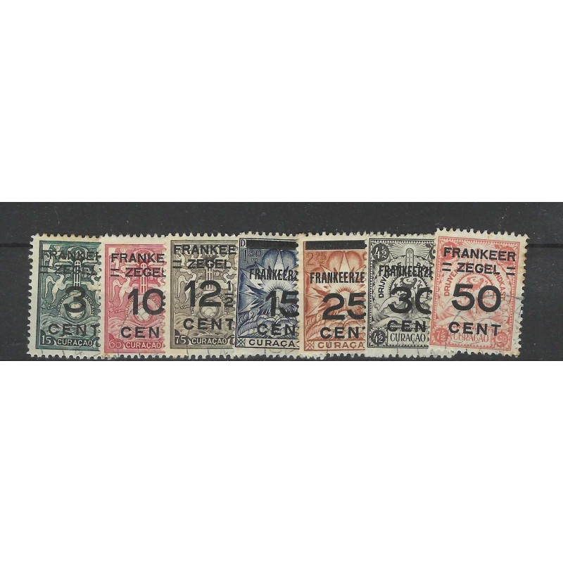 Curaçao 82-88 Brandkasopdrukken  VFU/used CV 55 €