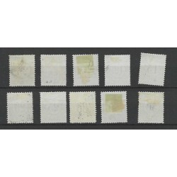 Curacao P1-10 Port 1889  VFU/gebr CV 644 € zonder dunne plekken !