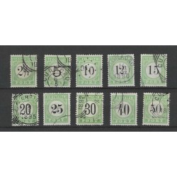 Curaçao P1-10 Postage due 1889  VFU/used CV 644 € without dunne plekken !