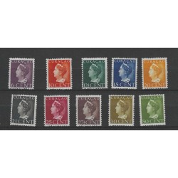 Curaçao 168-177  Wilehlmina  MNH  CV 22 €