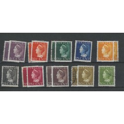 Curaçao 168-177 Wilhelmina  VFU/used CV 26 €