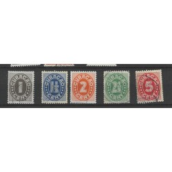 Curaçao 153-157 Numeral VFU/used CV 21,5 €