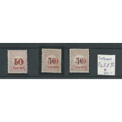 Suriname P16 Type I, II and III  MH/unused  CV 500 €