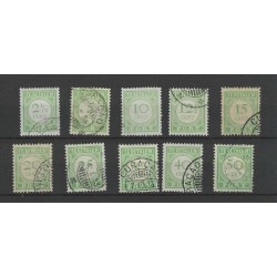 Curaçao  P21-30 Postage due 1915  VFU/used  CV  23 €