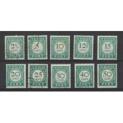 Curaçao  P34-43 Postage due 1948  VFU/used  CV  255 €