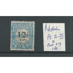 Netherlands P8 A-III with numeral dot cancel 219  VFU/used  CV  180 €