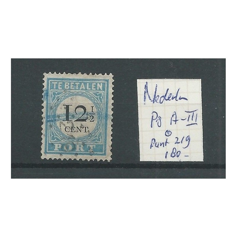 Nederland P8 A-III met puntstempel 219  VFU/gebr  CV  180 €