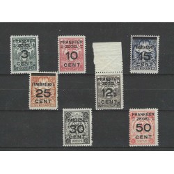 Suriname 130-136 Brandkastopdrukken MNH CV 62 €