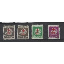 Suriname 202-205 Rode Kruiszegels MNH/postfris CV 79 €