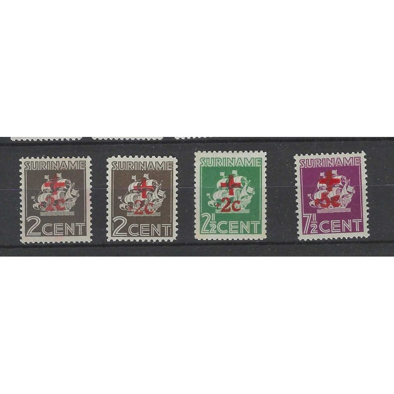Suriname 202-205 Rode Kruiszegels MNH CV 79 €