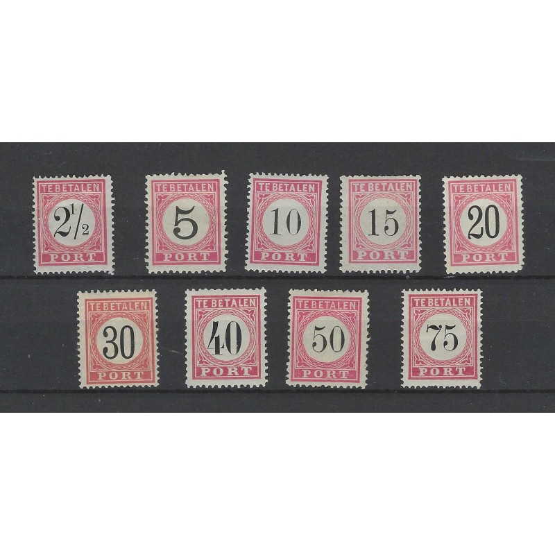 Ned. Indie P5-13 Port 1882 MH/ongebr CV 147,50 € Ned. Indie P5-13 Port 1882 MH/ongebr CV 147,50 €
