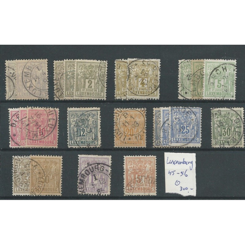 Luxembourg 45-56 Alergorische voorstelling   VFU/used  CV 300 €