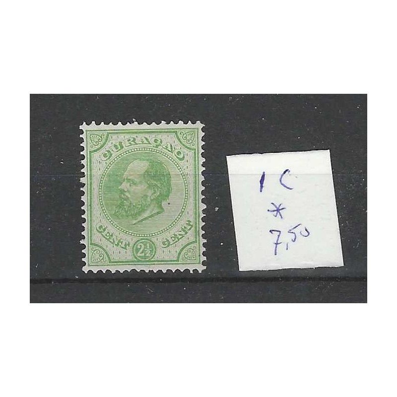 Curacao 1C Willem III 1873 MH/ongebr CV 7,50 € Curacao 1C Willem III 1873 MH/ongebr CV 7,50 €
