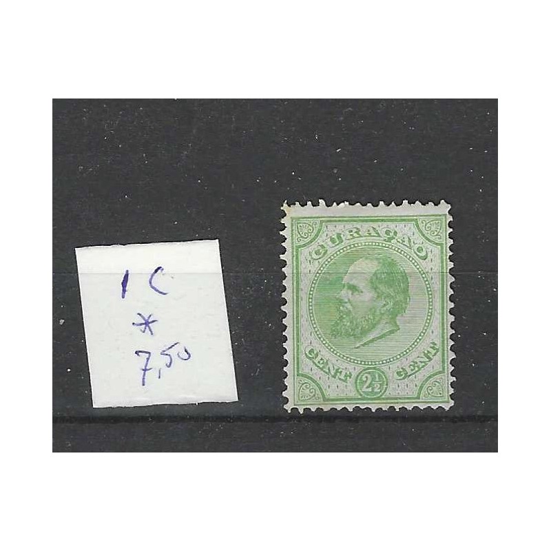 Curacao 1C Willem III 1873 MH/ongebr CV 7,50 € Curacao 1C Willem III 1873 MH/ongebr CV 7,50 €