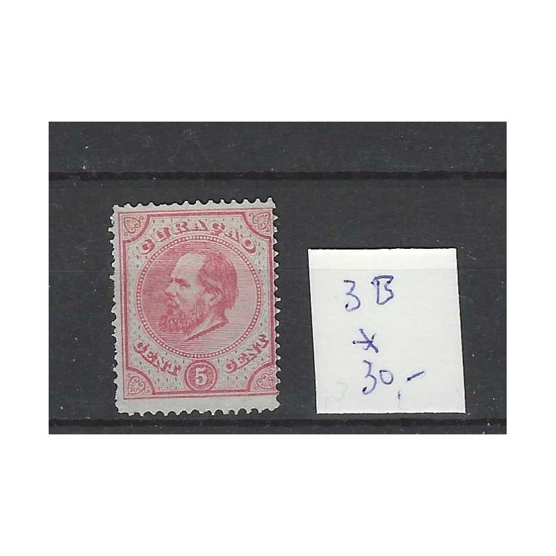 Curacao 3B Willem III 1873 MH/ongebr CV 30 € Curacao 3B Willem III 1873 MH/ongebr CV 30 €