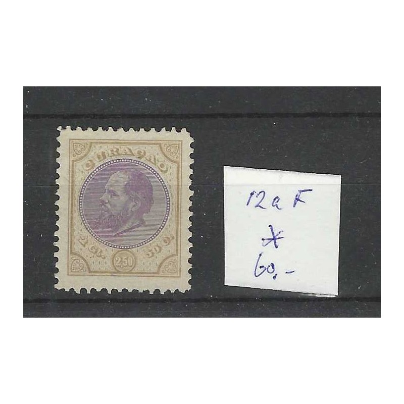 Curacao 12aF Willem III 1873 MH/ongebr CV 60 € Curacao 12aF Willem III 1873 MH/ongebr CV 60 €