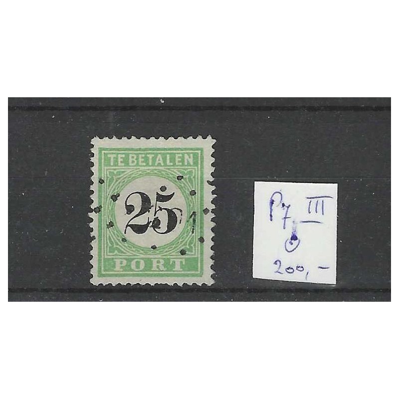 Curaçao P7-III  Postage due  1889 VFU/used  CV 200 €