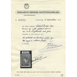 Dutch East Indies  141A Emergency issue MH/unused  CV 160 € with certificate
