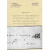 Netherlands 2 Willem III on cover FRANCO-kastje in RED VFU/used CV -,- € Certificate !