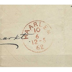 Netherlands 2 Willem III on cover FRANCO-kastje in RED VFU/used CV -,- € Certificate !