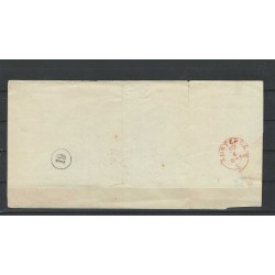 Netherlands 2 Willem III on cover FRANCO-kastje in RED VFU/used CV -,- € Certificate !