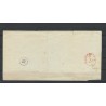 Nederland 2 Willem III op brief FRANCO-kastje in ROOD VFU/gebr CV -,- € Certificaat !