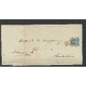 Netherlands 2 Willem III on cover FRANCO-kastje in RED VFU/used CV -,- € Certificate !