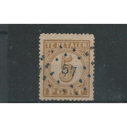 Dutch East Indies P1 with numeral dot cancel 57  VFU/used  CV 350++ €