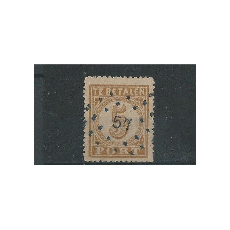 Dutch East Indies P1 with numeral dot cancel 57  VFU/used  CV 350++ €