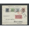 Suriname 29, 31-33  Provisional issue  on Registered cover to Duitsland CV ??? €